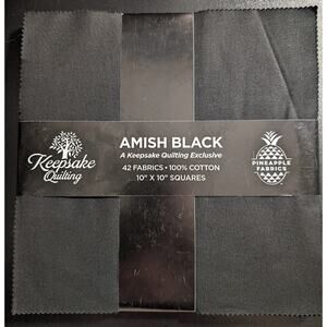 Amish Black Layer Cake Keepsake Quilting 10 inch Tiles